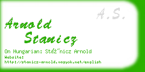 arnold stanicz business card